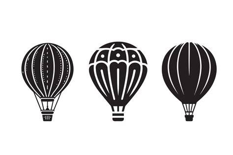 Hot Air Balloon Silhouette Illustration Artwork Vector Art At Vecteezy