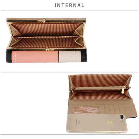 AGP1071A Pink Nude Patchwork Purse