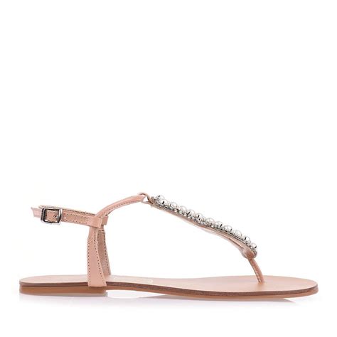 Rasteira Couro Nude UZA Shoes Sapatos Femininos