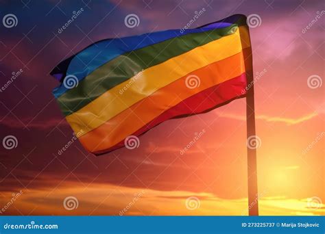 Lgbt Rainbow Background Lgbtq Gay Pride Rainbow Flag Background Generative Ai Stock