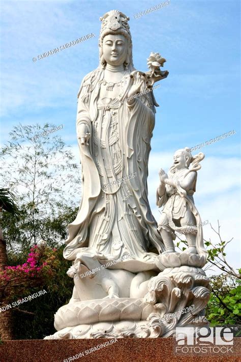 White Marble Quan Yin Statue Stock Photo Picture And Low Budget