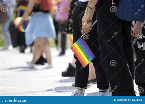 LGBT Pride Rainbow Flag As A Symbol Of Lesbian Gay Bisexual Transgender And Pride And