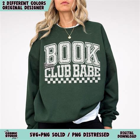 Book Club Babe SVG PNG Bookworm Svg Png Varsity Bookworm Svg Png Bookish Svg Png Book Svg