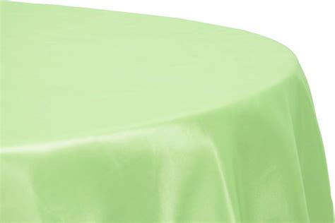 Satin 120 Round Tablecloth Mint Green Wedding Decorations On A