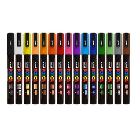 Набір акрилових маркерів Uni Posca Markers PC-3M, 15set - Вуличний