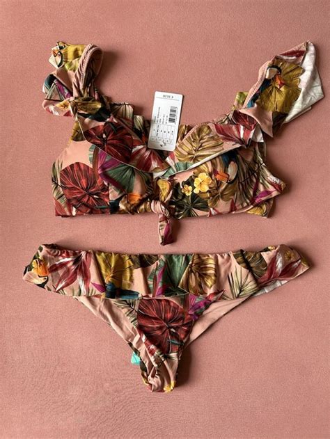 Calzedonia Tropical Pink Bikini Set Size S New Neu Und