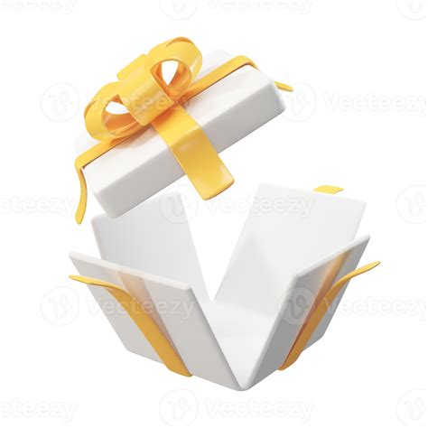 3d Open Gift Box Surprise Give As A Gift During Special Festival