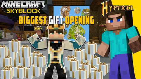 Biggest Gift Opening In Hypixel Skyblock Got Expensive Gifts