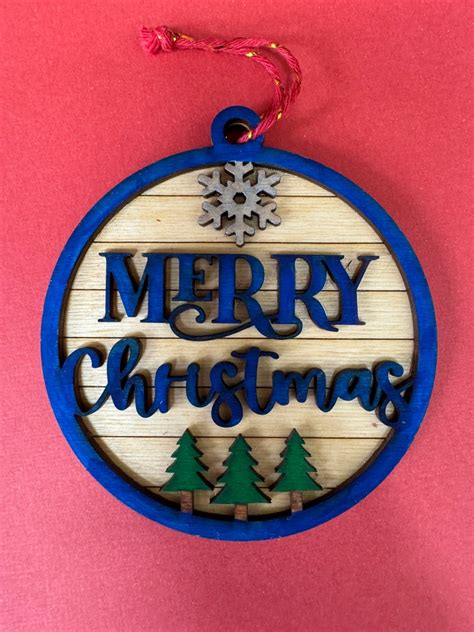 Merry Christmas Ornament Etsy