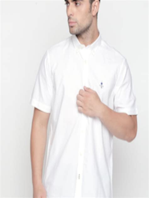 Buy Giordano Men White Smart Regular Fit Solid Casual Shirt Shirts