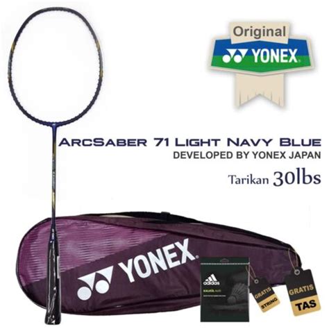 Raket Badminton Yonex Arcsaber Navy Blue Alat Olahraga