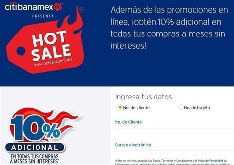 Hot Sale 2019 Banamex 10 Adicional Registrando Tu Tarjeta CitiBanamex