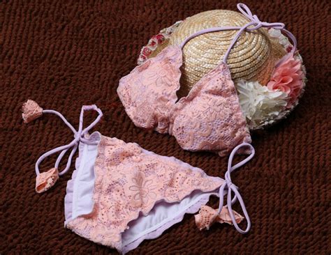 Sexy Lace Bikini Swimsuit Split Vg51403mn On Luulla