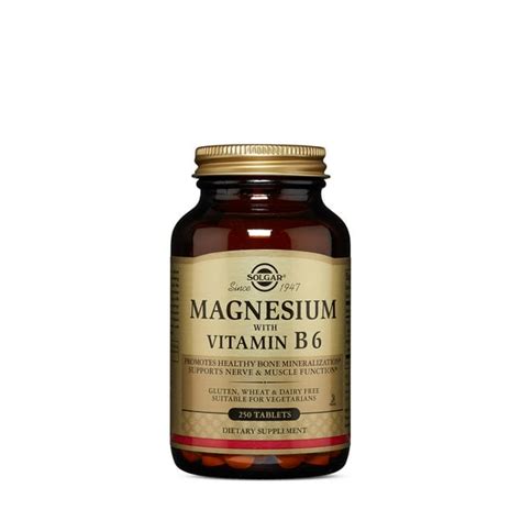 Solgar Magnesium with Vitamin B6 250 Tablets - Walmart.com - Walmart.com