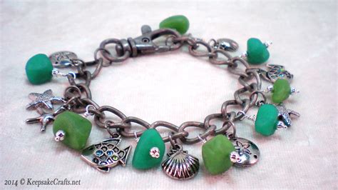 Sea Glass Charm Bracelet Video Tutorial