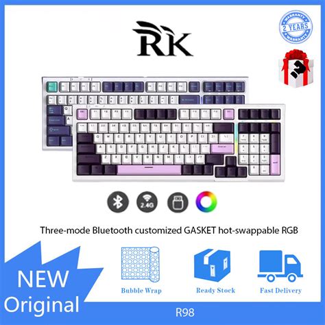 Rk R Tri Mode Rgb Full Key Hot Swappable Gasket Gaming Keyboard Shopee Singapore