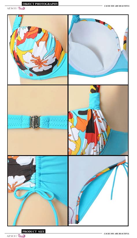 New Print Floral Sexy Swimsuit High Waist Vintage Bikini Set For Women Push Up Triangle