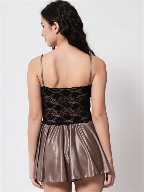 Plus Size Sexy Satin And Lace Honeymoon Babydoll Bikini Dress Bm S Xl At Noida