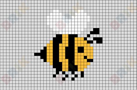 Bee Pixel Art Cross Stitch Animals Pixel Art Cross Stitch Patterns