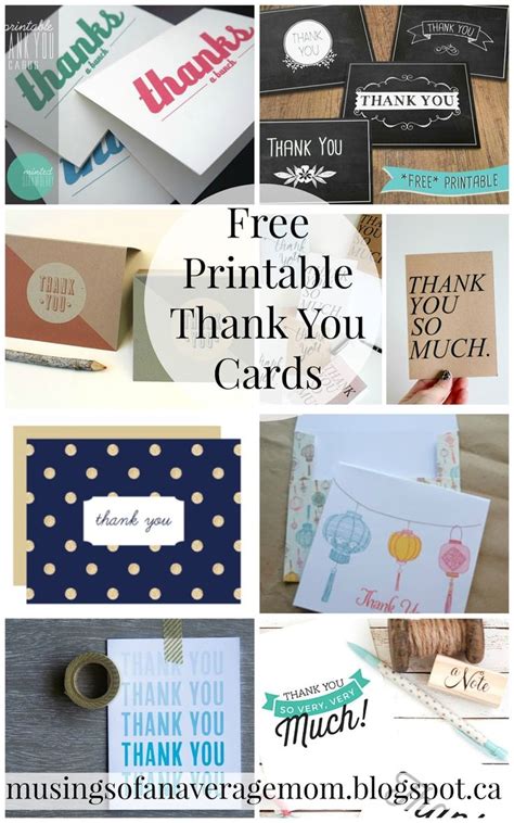 Free Printable Thank You Cards Collection