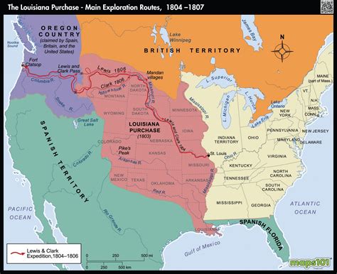 map of the louisiana purchase 1803