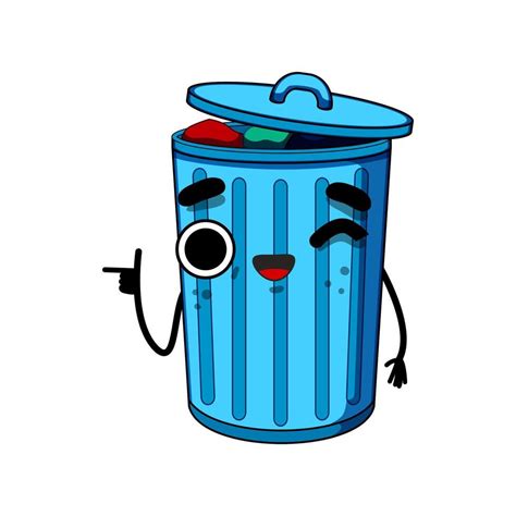 logo trash bin character cartoon illustration 45682314 Vector Art at ...