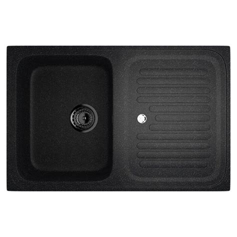 Мойка EcoStone мрамор ES-27 760*500мм*(h-190) 308 черный прямоугольная ...