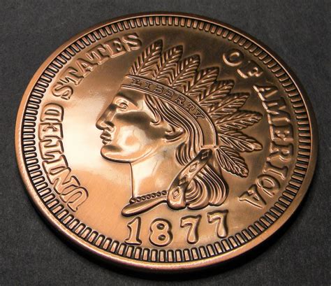 Indian Head Cent Giant Replica Diameter Heavy Etsy