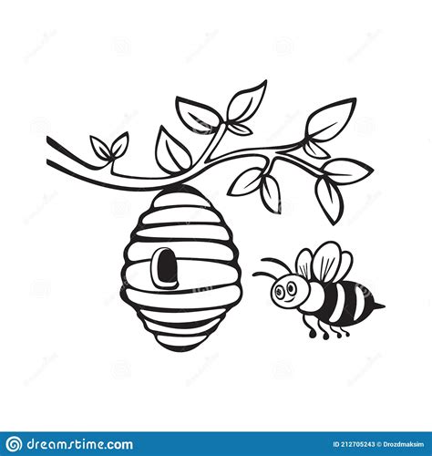 Bee Hive Clip Art Black And White