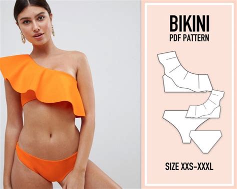 Bikini Pattern Pdf Sewing Pattern Swimsuit Pattern Pdf Etsy