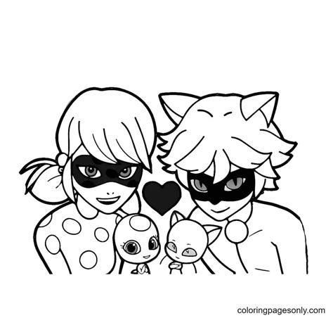 Ladybug And Cat Noir Coloring Pages 21 Printable For Free Download