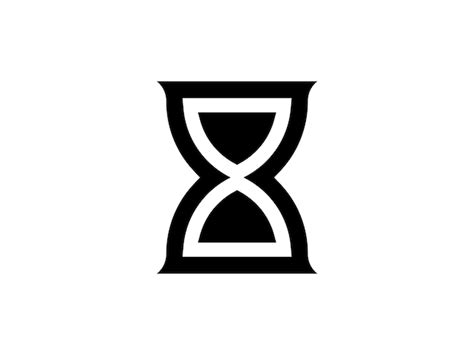 Premium Vector | Minimalist hourglass logo design