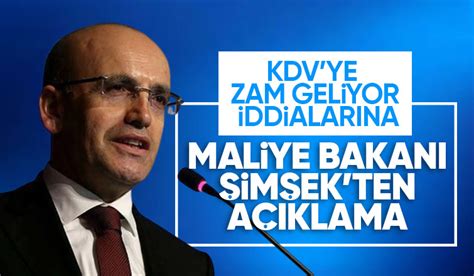 KDV düzenlemesiyle ilgili Hazine ve Maliye Bakanı Mehmet Şimşek ten