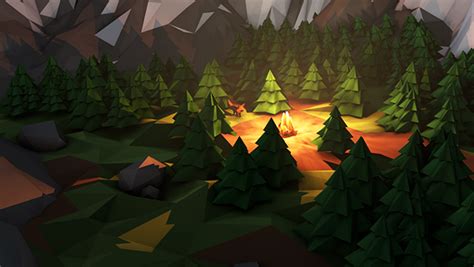 Low Poly Forest on Behance