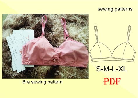 Bra Sewing Pattern S M L Xl Lingerie Pattern Pattern Of Underwear Diy Lingerie Bra Pattern