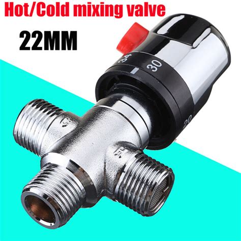Mm Hot Cold Water Thermostatic Mixing Valve Way Adjust Temperature Control V Us