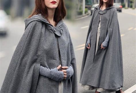 Hooded Cloak Long Cape Cloak Medieval Cloak Maxi Cloak Coat Gothic