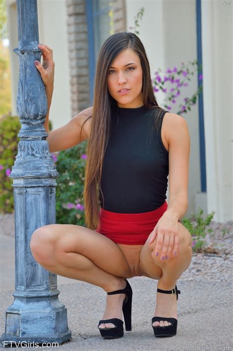 Brunette Short Skirt Teen XXX Dessert Picture