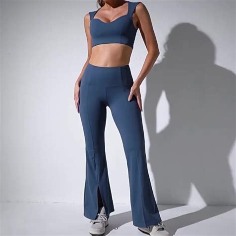 Hot Women Yoga Outfits Sexy Cross Back Workout Sports Bra Seamless High Crossover Waist Pockets