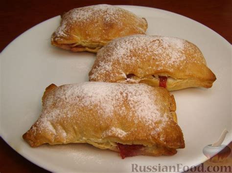Рецепт: Пирожки-слойки с малиной на RussianFood.com