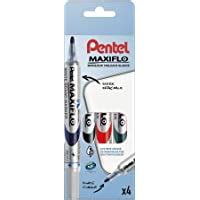 Pentel Maxiflo Pochette Marqueurs Tableau Blanc Pointe Conique