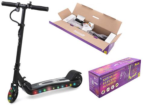 Детский электросамокат SNS Kids Music 5.5", чёрный (разные цвета ...