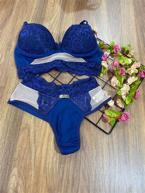 Conjunto clássico lingerie bojo calcinha fio duplo PMG CL MODA FEMININA