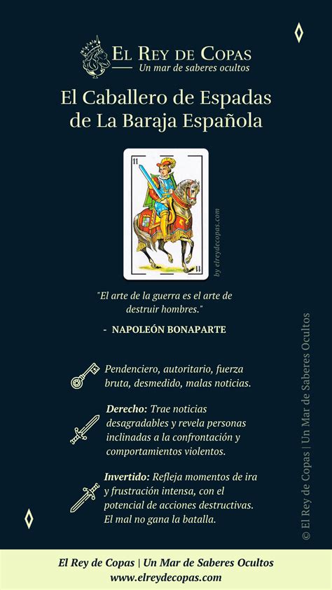 Caballero de espadas baraja española Tarot Aprendiz