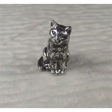 Серебряный сувенир кошка, купить статуэтку из серебра, ювелирный ...