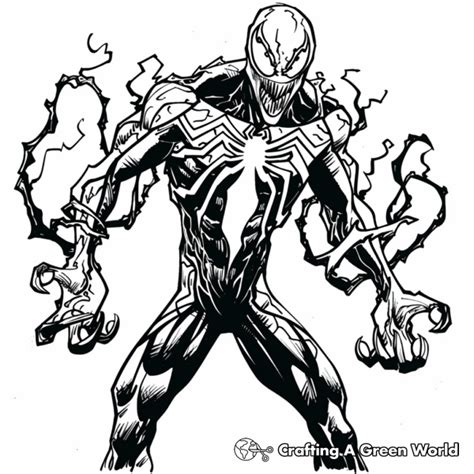 symbiote coloring pages  printable