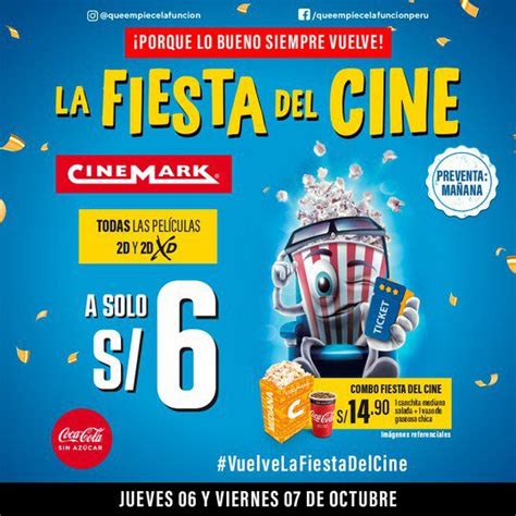 Cine a 6 soles cuándo y dónde comprar entradas en La Fiesta del cine