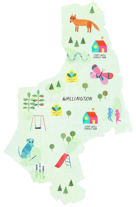 Sutton Council Map - Lianne Harrison Illustration