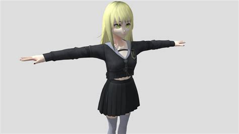 【anime Character】shinoa V2 Unity 3d Buy Royalty Free 3d Model By 3d動漫風角色屋 3d Anime