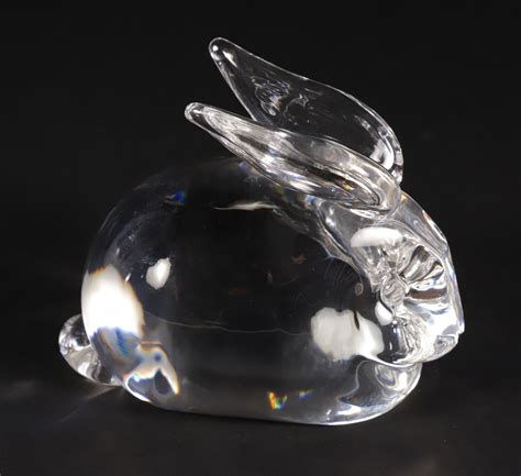 Signed Steuben Clear Glass Rabbit - Signed Steuben Clear Glass Rabbit